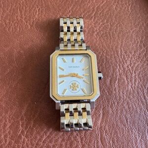 Tory Burch Robinson Two-Tone Rectangular Watch